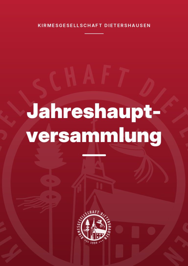 Titelseite: Jahreshauptversammlung 2026